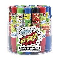 Algopix Similar Product 3 - Click It Erasers  Tub of 24  Comic