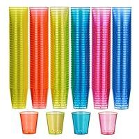 Algopix Similar Product 8 - MATANA 300 Neon Plastic Shot Glasses