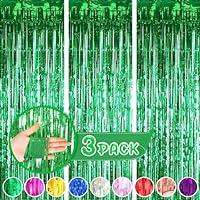 Algopix Similar Product 5 - Green Curtains for Party Decorations 3