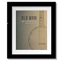 Algopix Similar Product 1 - Old Man  Song Lyric Inspired Wall Art