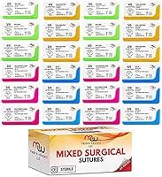 Algopix Similar Product 8 - Sutures Thread with Needle 24 Mixed