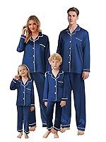 Algopix Similar Product 2 - Schbbbta Family Matching Silk Pajamas