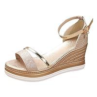 Algopix Similar Product 12 - Cookinty Classic Wedge Sandals for