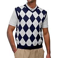 Algopix Similar Product 15 - VNeck Argyle Golf Sweater Vests 