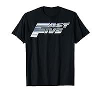 Algopix Similar Product 3 - Fast & Furious Five Steel Logo T-Shirt