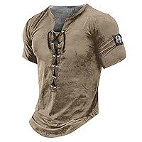 Algopix Similar Product 14 - Mens Pirate Shirts Casual Lace Up