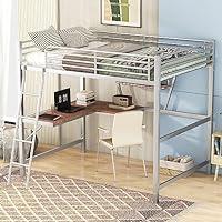 Algopix Similar Product 6 - Oudiec Metal Full Size Loft Bed with