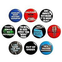 Algopix Similar Product 15 - Funny Work Buttons Pins for Backpacks