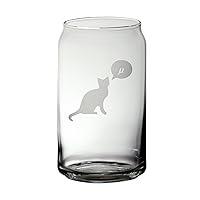Algopix Similar Product 15 - Mu cat etched glass (Beer can pint)