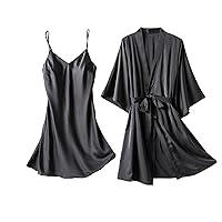 Algopix Similar Product 16 - 2024 Womens Satin Nightgown with Robes