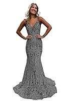 Algopix Similar Product 13 - Lbrnk Womens Mermaid Sequin Prom Dress