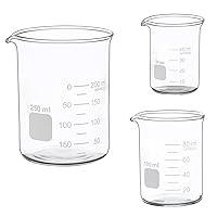Algopix Similar Product 7 - Glass Measuring Low Form Beaker Set