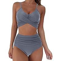 Algopix Similar Product 17 - High Waisted Bikini Swimsuits for