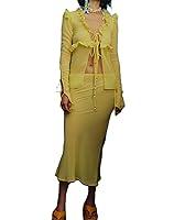 Algopix Similar Product 18 - ROAONOCOMO Women Y2K 2 Piece Long Skirt