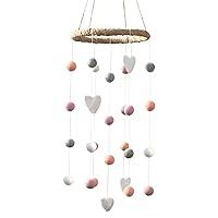 Algopix Similar Product 8 - Felt Ball  Heart Nursery Ceiling