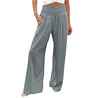 Algopix Similar Product 16 - Deals Linen Pants Women Summer High