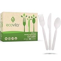 Algopix Similar Product 5 - Ecovita 100 Compostable Forks Spoons