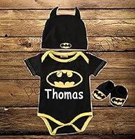 Algopix Similar Product 11 - Baby Batman Themed OutfitPersonalized