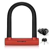 Algopix Similar Product 2 - ROCKBROS U Lock Bike U Lock with Cable