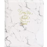 Algopix Similar Product 20 - Marble and Gold Foil 3 Ring Binder with