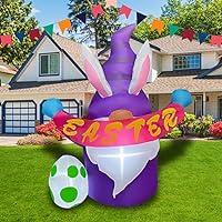 Algopix Similar Product 11 - JOYEASE 4 Ft Inflatable Easter Gnome