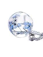 Algopix Similar Product 19 - Forget me not Flowers Necklace Resin