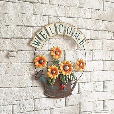 Best Deal for Wall Art Decor, Garden Welcome Signs Metal Welcome Plaque