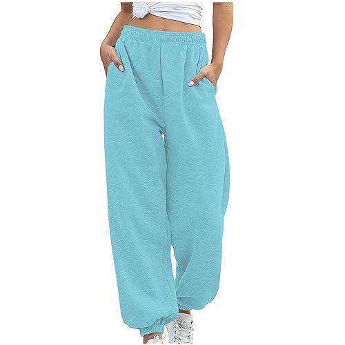 High Rise Athletic Tummy Control Sweatpants for Teen Girls