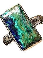 Algopix Similar Product 11 - Natural Malachite in Azurite 925 Solid