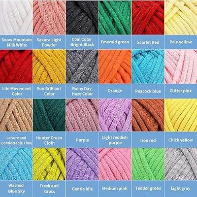 200g Easy Yarn, Beginner Yarn, Crochet Yarn for Beginners with Easy-to-See  Stitches (Bright Purple)