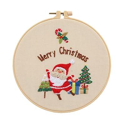 Best Deal for VILLCASE Christmas Embroidery Starter Kit Santa Suit