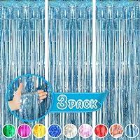 Algopix Similar Product 17 - Blue Curtains for Party Decorations 3