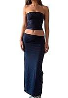 Algopix Similar Product 6 - ROAONOCOMO Women Y2K 2 Piece Long Skirt