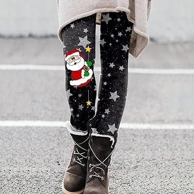 Best Deal for Snowman Leggings for Women Casual Christmas Santa Tights