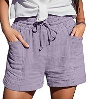 Algopix Similar Product 9 - Swim Shorts Women Cotton and Linen
