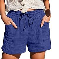Algopix Similar Product 3 - Women Shorts Cotton and Linen Shorts