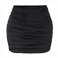 Algopix Similar Product 20 - Black Mini Skirt for Women High Waist