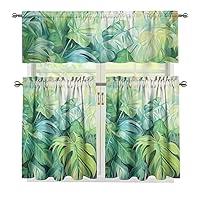 Algopix Similar Product 15 - ZOUTAIRONG Tropical Leaves Curtain and