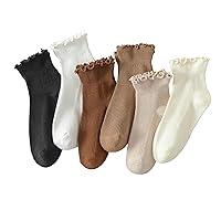 Algopix Similar Product 18 - Hstyle Ruffle Socks Women Ruffle