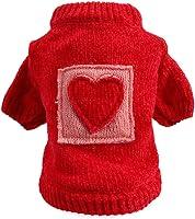 Algopix Similar Product 4 - Dogs Clothes Dog Cat Sweater Teddy Red
