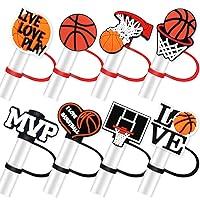 Algopix Similar Product 17 - 8Pcs Basketball Straw Toppers for