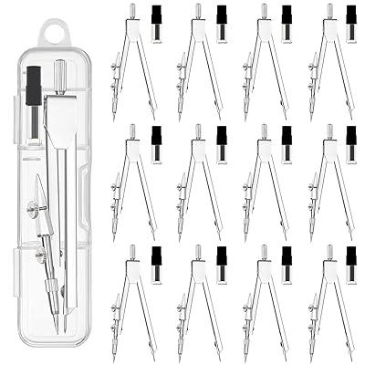 Best Deal for 12 Pack Student Metal Compass Set for Geometry with Extra
