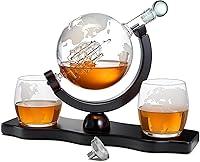 Algopix Similar Product 17 - Whiskey Decanter Globe Set with 2