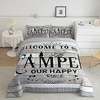Algopix Similar Product 8 - Manfei Happy Camping Comforter Set Full