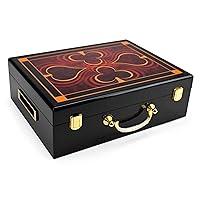 Algopix Similar Product 13 - Brybelly Wooden Poker Chip Case Suit