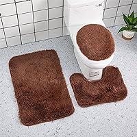 Algopix Similar Product 12 - Bathroom Rug Set of 3PCS Carpet 