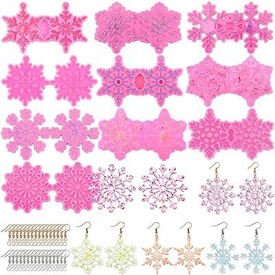 Best Deal for 10 Pair Christmas Resin Molds Snowflake Mold Snowflake