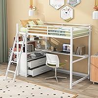 Algopix Similar Product 17 - Oudiec Twin Size Loft Bed with Builtin