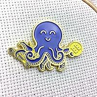 Algopix Similar Product 15 - PurpleBlue Stitching Octopus Holding