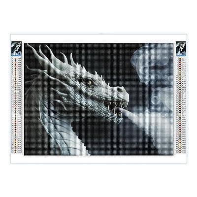 Best Deal for White Dragon Spitting Smoke Diamond Painting Kits-Dragon
